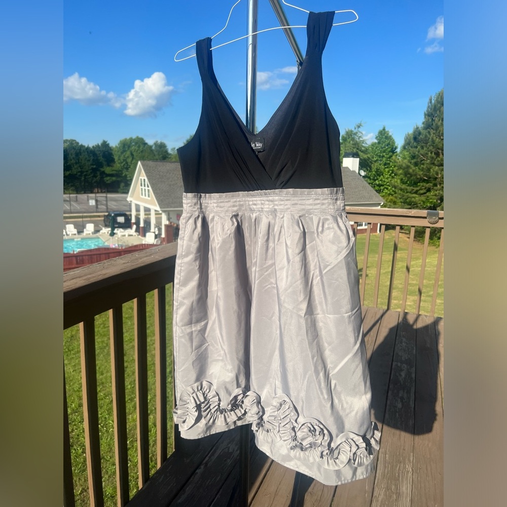 Black and grey nightway collections dress size 14 sleeveless NWT